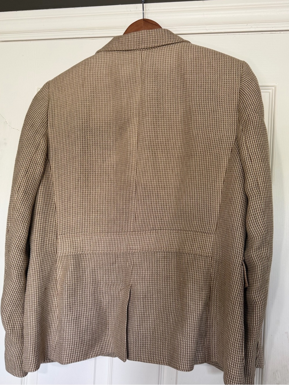 Lauren Ralph Lauren Linen Houndstooth Blazer Women’s 14 Tailored Equestrian” - Picture 4 of 7
